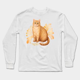 Orange Tabby Cat Long Sleeve T-Shirt